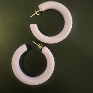 Light Purple Hoop Earrings!